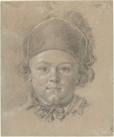 Un garçon portant une casquette militaire - French 18th Century