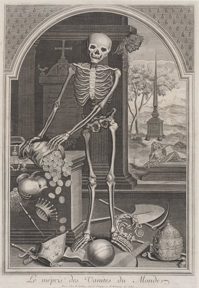 La Mort avec les Vanités mondaines - French 18th Century