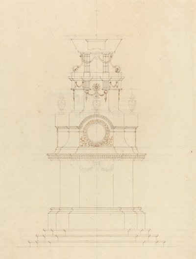 Conception pour un catafalque - French 18th Century