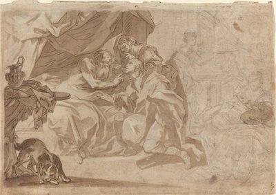 Jacob et Rebecca devant Isaac - French 18th Century