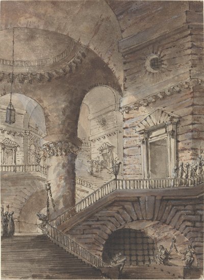 Prison romaine - French 18th Century Follower of Giovanni Battista Piranesi