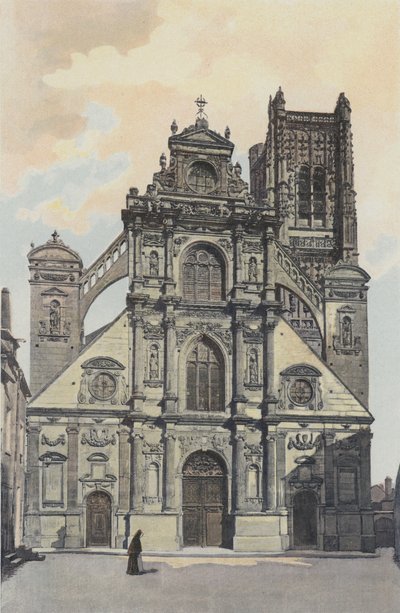 Auxerre, Église Saint-Pierre, Façade O - French Photographer
