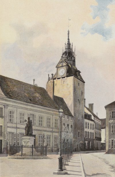 Beaune, Beffroi et Statue de G. Monge - French Photographer
