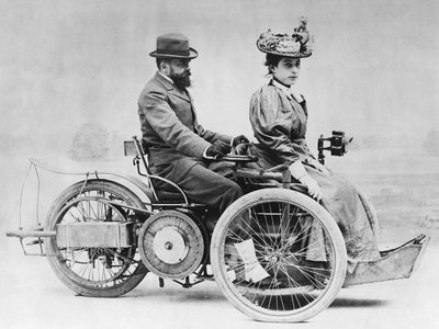 Voiturette Bollée, 1896 - French Photographer