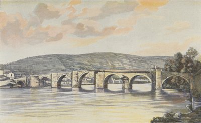 Cahors, Ensemble du Pont Neuf (XIVe S), Vue prise en amont sur la rive droite - French Photographer