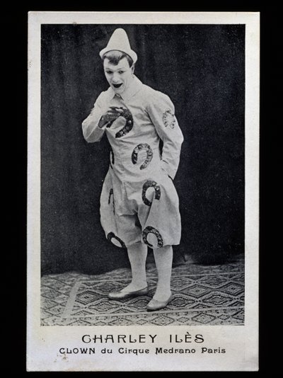 Clown Charley Iles (1876-?) du cirque Medrano à Paris, vers 1910, carte postale, France, 20e siècle - French Photographer