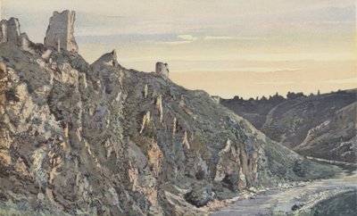 Crozant, Ruines du Château au bord de la Creuse, Vue prise au N E - French Photographer
