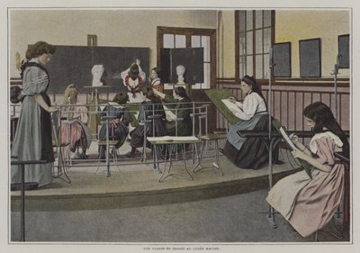 Cours de dessin au Lycée Racine, Paris - French Photographer