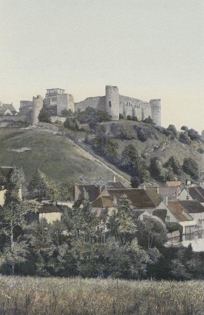 Druyes, Château, vue prise du lac - French Photographer