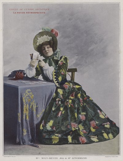 Émilie Mily-Meyer en Mademoiselle Lenormand dans La Revue Rétrospective - French Photographer