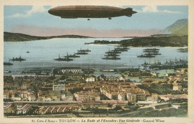 Flotte et ballon de barrage à Toulon, Côte d