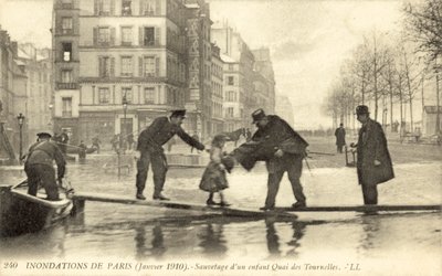 Inondation de Paris, France, janvier 1910 - French Photographer