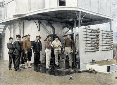 Marine française, fin XIXe siècle : la forge - Bibl. des Arts déco. - French Photographer