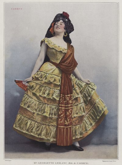 Georgette Leblanc en Carmen, 1899 - French Photographer