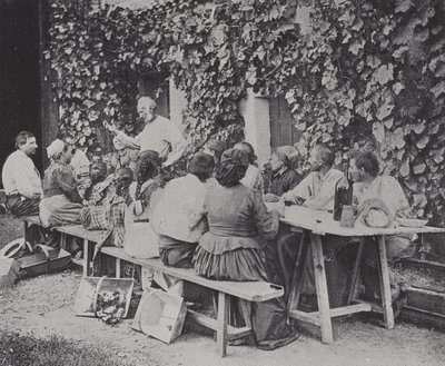 Vendangeurs déjeunant - French Photographer