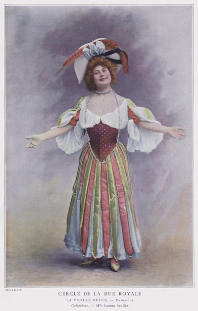 Jeanne Saulier en Colombine dans La Vieille Revue - French Photographer