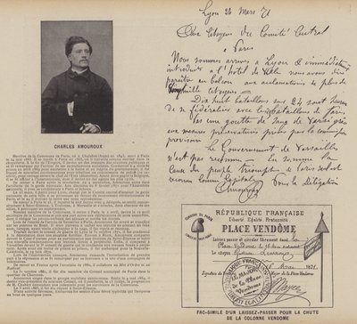 La Commune de Paris, Charles Amouroux, Fac-similé D
