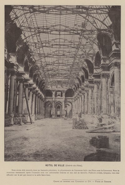 La Commune de Paris, Hôtel de Ville, galerie des fêtes - French Photographer