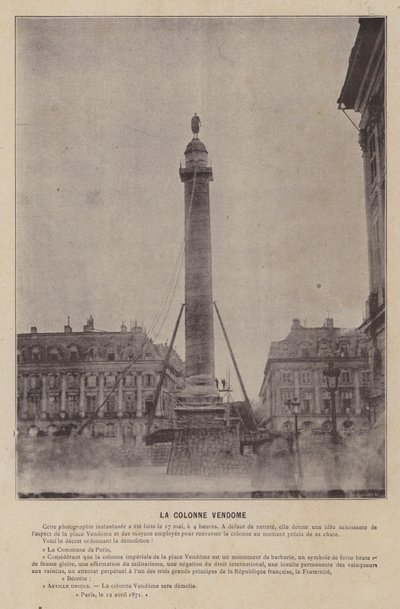 La Commune de Paris, la colonne Vendôme - French Photographer