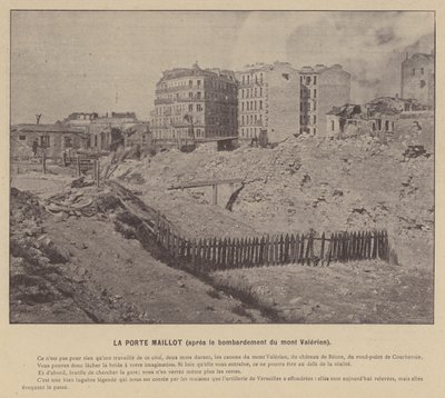 La Commune de Paris, La Porte Maillot, après le bombardement du mont Valérien - French Photographer