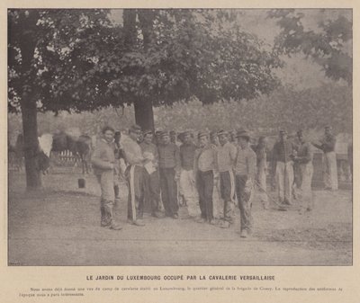 La Commune de Paris, jardin du Luxembourg occupé par la cavalerie versaillaise - French Photographer