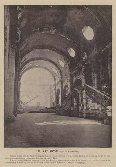 La Commune de Paris, Palais De Justice, salle des Pas-Perdus - French Photographer