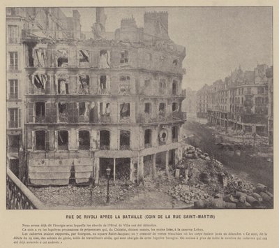 La Commune de Paris, rue de Rivoli après la bataille, coin de la rue Saint-Martin - French Photographer