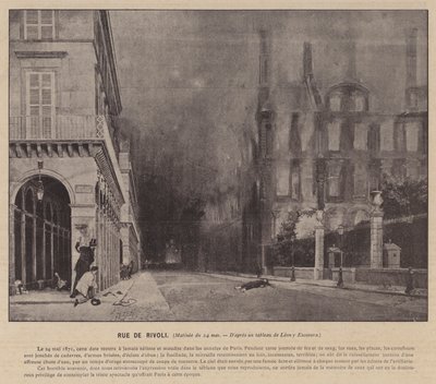 La Commune de Paris, Rue De Rivoli, Matinée du 24 mai (photo n/b) - French Photographer