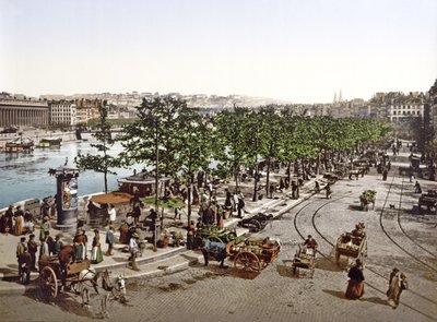 Marché Saint Antoine, quai des Célestins, Lyon, c.1900 - French Photographer