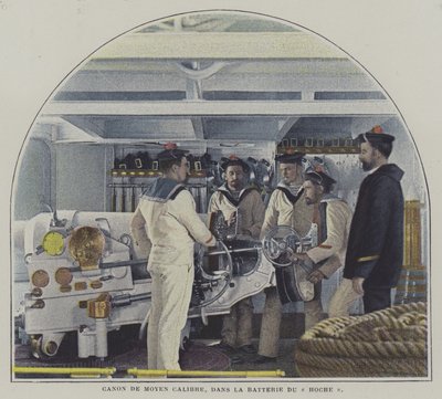 Canon naval de moyen calibre à bord du cuirassé Hoche - French Photographer