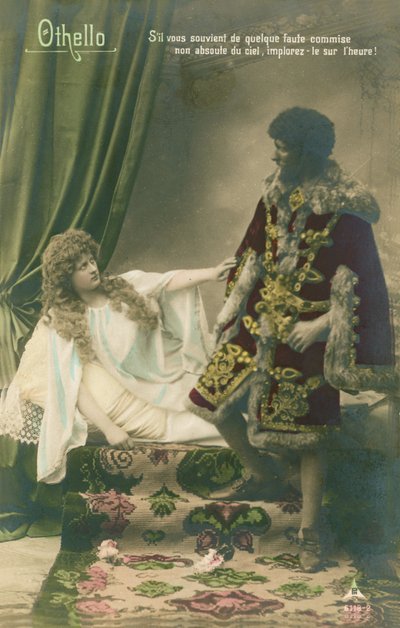 Othello avec Desdémone. Scène de la pièce tragique de William Shakespeare écrite vers 1603 - French Photographer