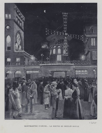 Devant le Moulin Rouge, Montmartre, Paris - French Photographer