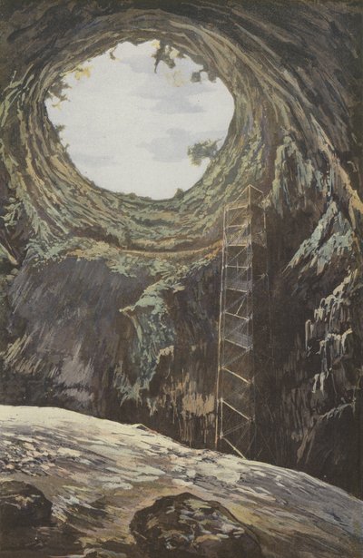 Padirac, Orifice et intérieur du gouffre, vus d