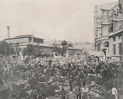 Paris : Marché central et église Saint-Eustache (photo n/b) - French Photographer