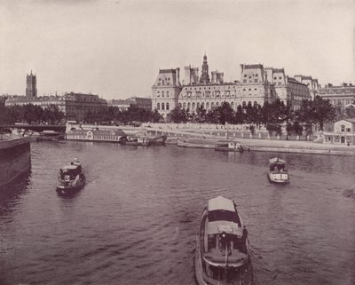 Paris : Hôtel de Ville, depuis le bord de la rivière - French Photographer