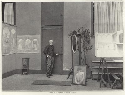 Pierre Puvis de Chavannes dans son atelier - French Photographer