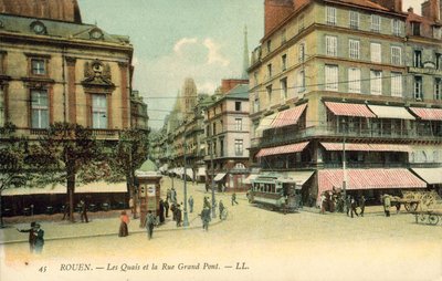 Rouen, France, Les Quais, La Rue Grand Pont - French Photographer