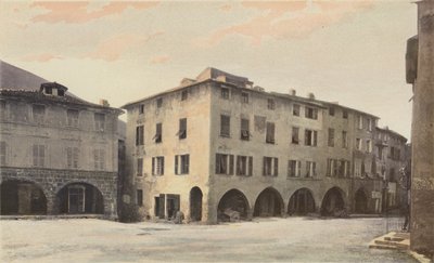 Sospel, Vieilles maisons sur la Place Saint-Michel - French Photographer
