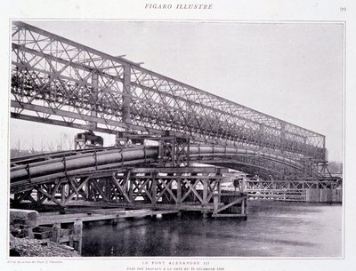 Les travaux du pont Alexandre III au 15/12/1898 - dans « Le Figaro Illustré » - French Photographer