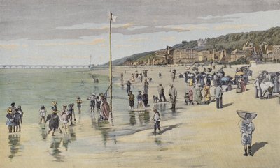 Trouville, La plage au moment de la marée - French Photographer