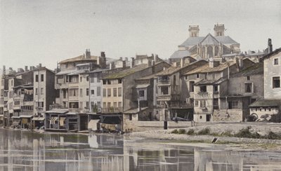 Verdun, Abside de la Cathédrale, Vue prise de la rive droite de la Meuse - French Photographer