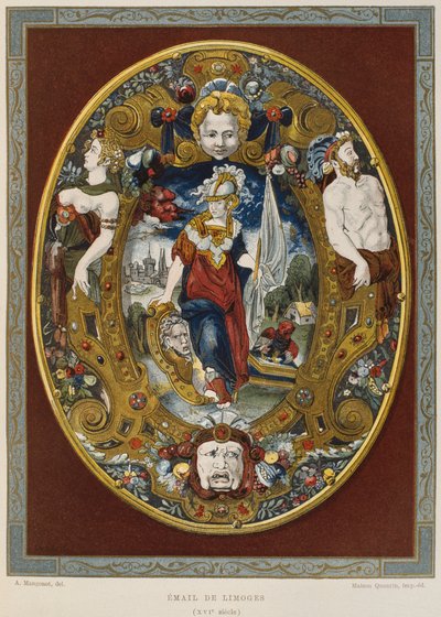 Émail de Limoges du 16ème siècle, illustration du Dictionnaire de l