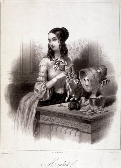 Modiste du XIXe siècle - French School