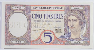 Billet de 5 piastres, de la Banque de l