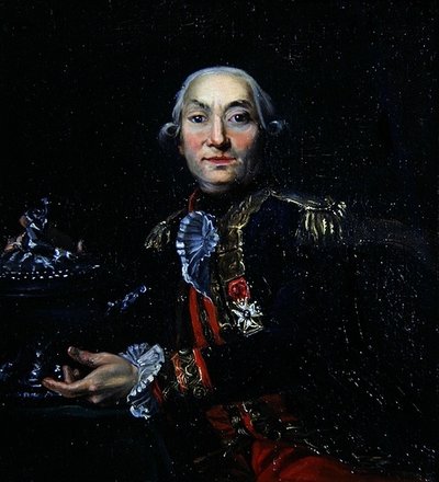 Un Capitaine de Vaisseau avec une soupière en argent - French School
