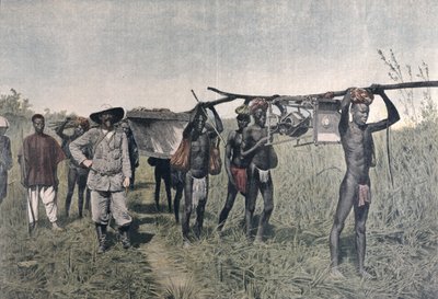Un convoi sur la Mission Marchand en 1898, du Petit Journal, 1899 - French School