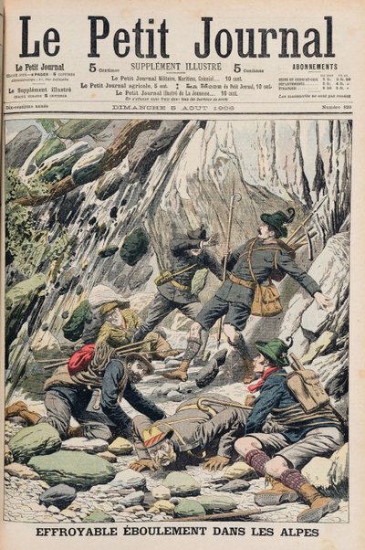Une chute de rochers horrifiante au Tyrol, illustration de 