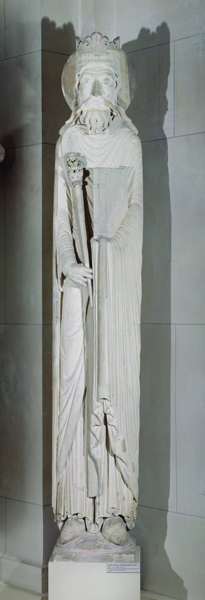 Un roi, peut-être Salomon, de la façade ouest de Notre-Dame de Corbeil, Essonne - French School