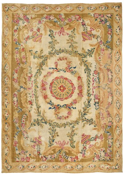 Un tapis à poils Louis XVI Aubusson, France, fin du XVIIIe siècle - French School