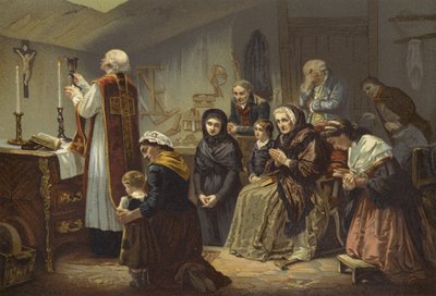 Une messe sous la Terreur, France, 1790s - French School